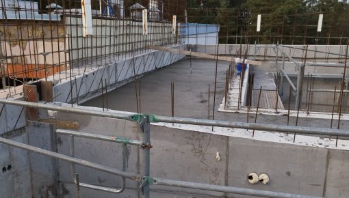 Блок лучевой терапии в ДРБ: завершен третий этап бетонирования стен