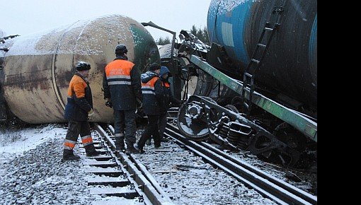 Авария поезда в Даугавпилсе