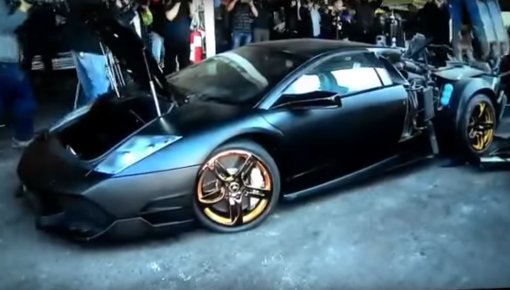 На глазах неплательщика налогов уничтожен его суперкар Lamborghini