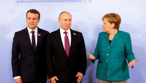 Путин, Макрон и Меркель обсуждают урегулирование на Украине без Украины