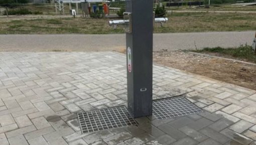 Предприятие Daugavpils ūdens установило еще один кран с питьевой водой