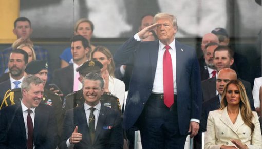 Трамп в свой день рождения принял военный парад. Тем временем в стране не утихают протесты