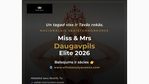 ������� ������� � �������: ��� ��������� �Miss & Mrs Daugavpils Elite 2026� �������� �����