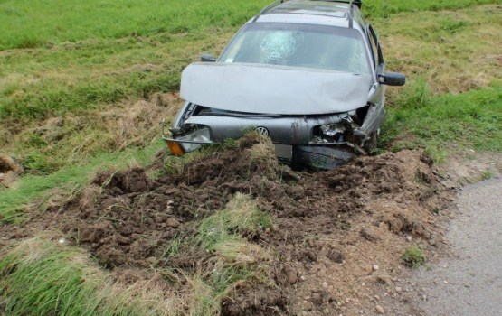 Угонщика задержали после аварии