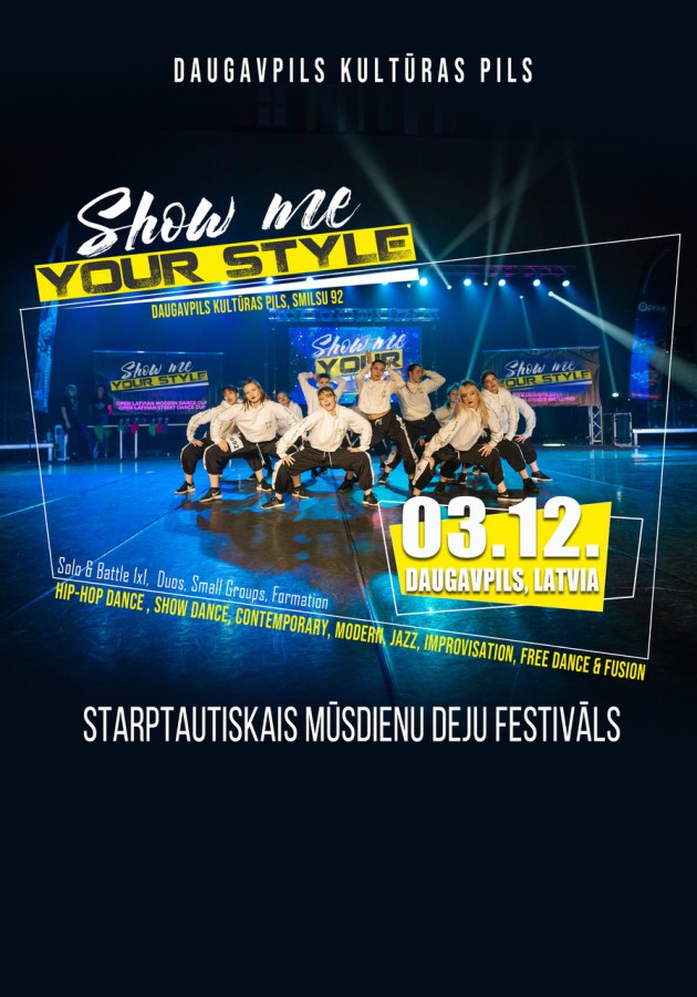 В Даугавпилсском ДК состоится турнир современных танцев Show Me Your Style