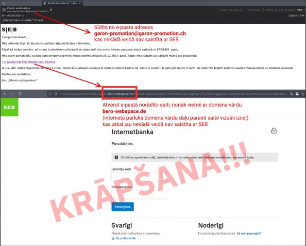 ��������� ��������� ��������� ����������� ������ �� ����� SEB Bank